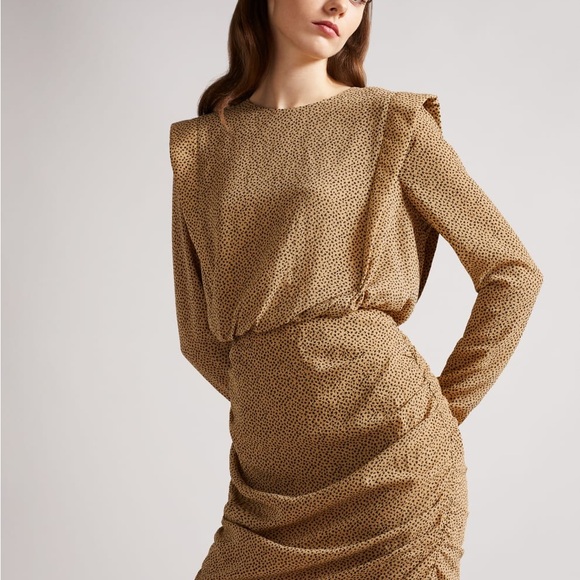 Ted Baker "Quinci" $285 Mini Dress With Shoulder Detail Avail Sz US 4/6 & 8 - Picture 3 of 17